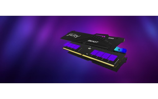Mémoire RAM Kingston FURY Beast RGB 128 Go (2 x 64 Go) DDR5 5600 MHz CL36
