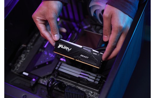 Mémoire RAM Kingston FURY Beast RGB 128 Go (2 x 64 Go) DDR5 5600 MHz CL36