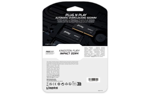 Mémoire Kingston FURY Impact 32 Go DDR4 3200 MHz CL20