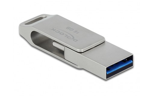 Clé USB-C et USB-A Delock 54075 64 Go - Argent - USB 3.2