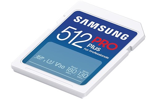 Carte SDXC Samsung PRO Plus 512 Go avec adaptateur USB, UHS-I, V30