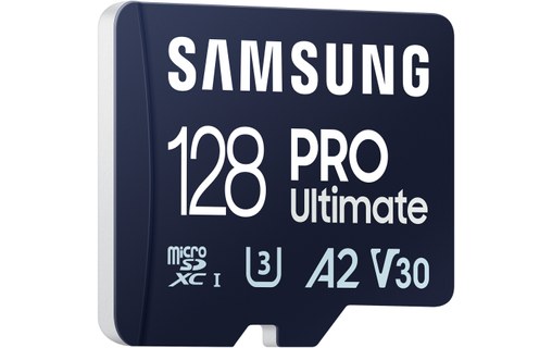 Carte microSDXC Samsung PRO Ultimate 128 Go avec adaptateur USB, UHS-I, V30