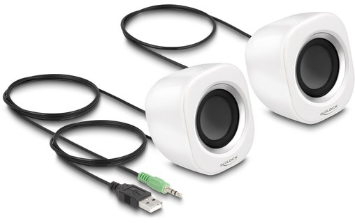 Enceinte PC Delock 27008, Blanche