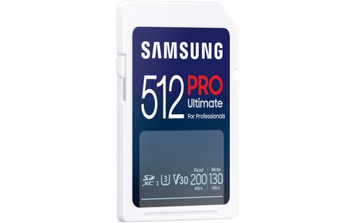 Carte SDXC Samsung PRO Ultimate 512 Go, UHS-I, V30