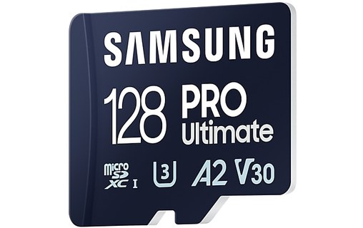 Carte microSDXC Samsung PRO Ultimate 128 Go avec adaptateur SD, UHS-I, V30