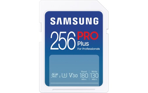 Carte SDXC Samsung PRO Plus 256 Go, UHS-I, V30
