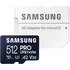 Carte microSDXC Samsung PRO Ultimate 512 Go avec adaptateur USB, UHS-I, V30