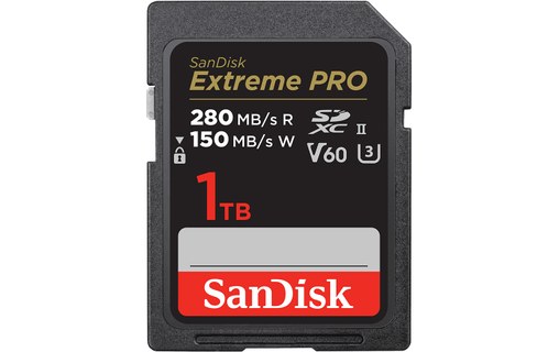 Carte SDXC SanDisk Extreme Pro 1 To, UHS-II, V60