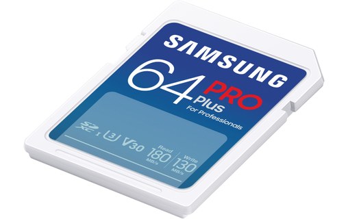 Carte SDXC Samsung PRO Plus 64 Go, UHS-I, V30