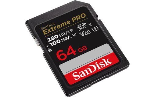 Carte SDXC SanDisk Extreme Pro 64 Go, UHS-II, V60