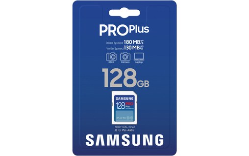 Carte SDXC Samsung PRO Plus 128 Go, UHS-I, V30