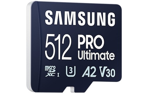 Carte microSDXC Samsung PRO Ultimate 512 Go avec adaptateur SD, UHS-I, V30