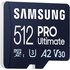 Carte microSDXC Samsung PRO Ultimate 512 Go avec adaptateur USB, UHS-I, V30