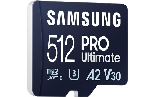 Carte microSDXC Samsung PRO Ultimate 512 Go avec adaptateur USB, UHS-I, V30