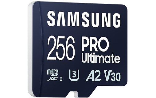 Carte microSDXC Samsung PRO Ultimate 256 Go avec adaptateur SD, UHS-I, V30