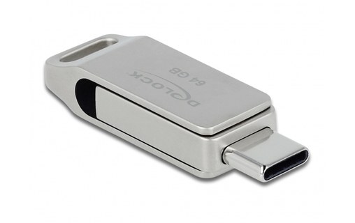 Clé USB-C et USB-A Delock 54075 64 Go - Argent - USB 3.2