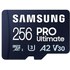 Carte microSDXC Samsung PRO Ultimate 256 Go avec adaptateur SD, UHS-I, V30