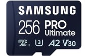 Carte microSDXC Samsung PRO Ultimate 256 Go avec adaptateur SD, UHS-I, V30