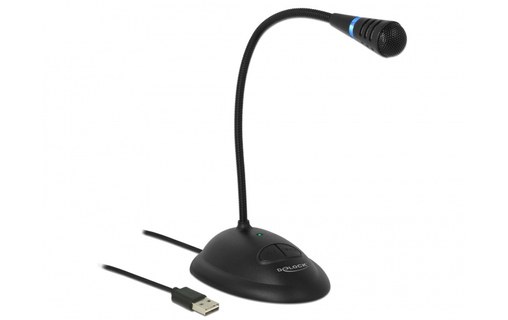 DeLOCK 65871 microphone Noir Microphone de PC