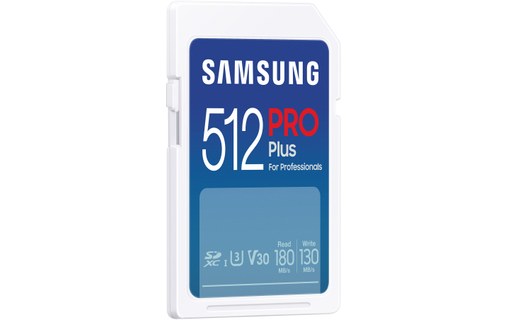 Carte SDXC Samsung PRO Plus 512 Go, UHS-I, V30