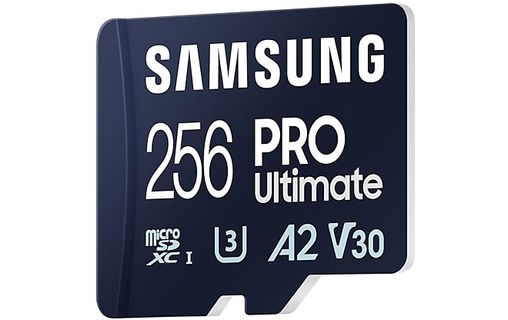 Carte microSDXC Samsung PRO Ultimate 256 Go avec adaptateur SD, UHS-I, V30
