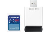 Carte SDXC Samsung PRO Plus 512 Go avec adaptateur USB, UHS-I, V30