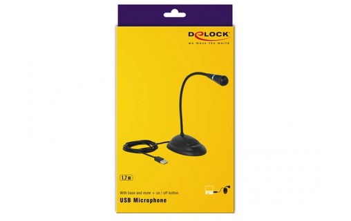 DeLOCK 65871 microphone Noir Microphone de PC