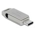 Clé USB-C et USB-A Delock 54076 128 Go - Argent - USB 3.2