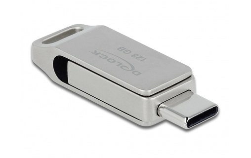 Clé USB-C et USB-A Delock 54076 128 Go - Argent - USB 3.2