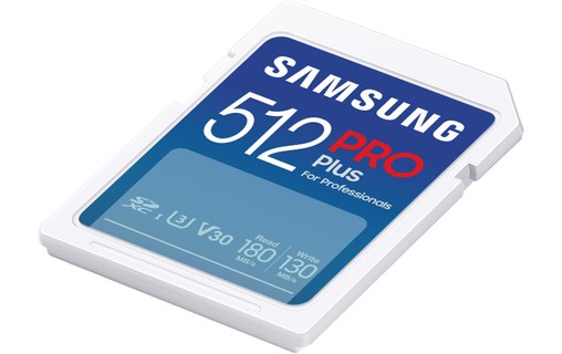 Carte SDXC Samsung PRO Plus 512 Go, UHS-I, V30
