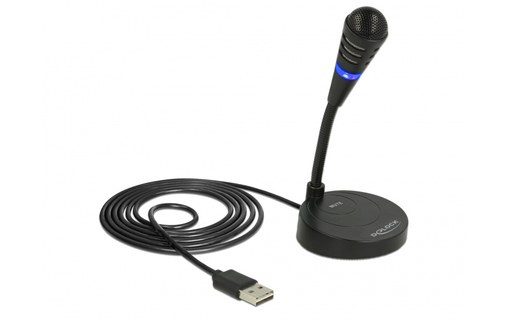 DeLOCK 65868 microphone Noir Microphone de PC