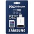 Carte SDXC Samsung PRO Ultimate 512 Go avec adaptateur USB, UHS-I, V30