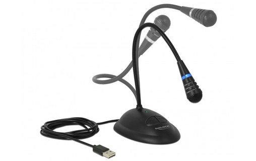 DeLOCK 65871 microphone Noir Microphone de PC