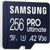 Carte microSDXC Samsung PRO Ultimate 256 Go avec adaptateur USB, UHS-I, V30