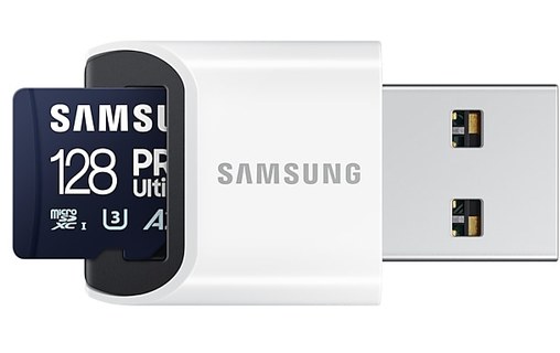 Carte microSDXC Samsung PRO Ultimate 128 Go avec adaptateur SD, UHS-I, V30