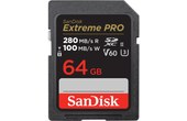 Carte SDXC SanDisk Extreme Pro 64 Go, UHS-II, V60