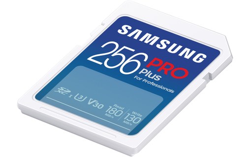 Carte SDXC Samsung PRO Plus 256 Go, UHS-I, V30