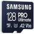 Carte microSDXC Samsung PRO Ultimate 128 Go avec adaptateur SD, UHS-I, V30