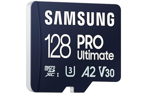 Carte microSDXC Samsung PRO Ultimate 128 Go avec adaptateur SD, UHS-I, V30