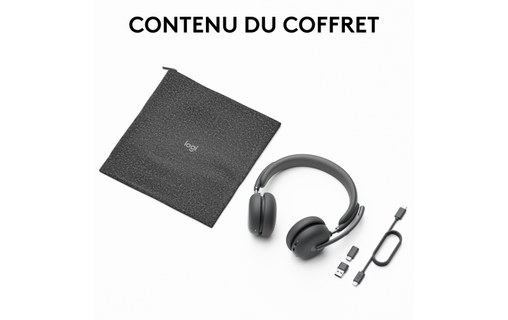 Micro-casque sans fil Logitech Zone Wireless 2 UC Stéréo, Graphite