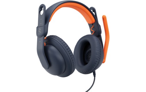 Casque gaming Logitech Zone Learn Over Ear USB-C Bleu, Orange