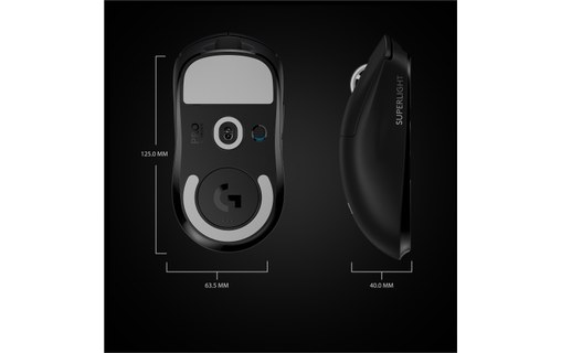Souris Gaming sans fil Logitech Pro X Superlight - Noire