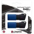 Lot de 2 Clé USB Kingston DataTraveler Exodia M 64 Go - Bleu, Noir - USB 3.2