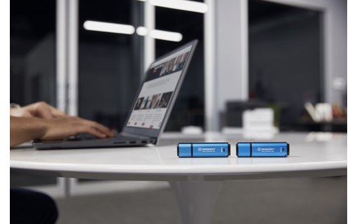 Clé USB Kingston IronKey Vault Privacy 50 256 Go - Bleu, Noir - USB 3.2
