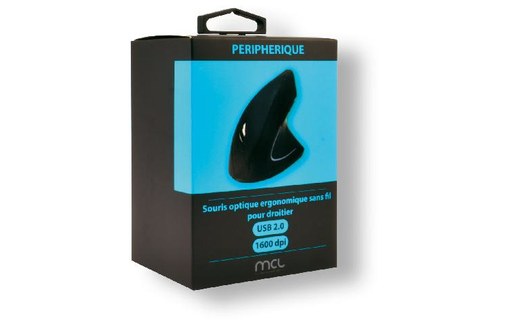 Souris MCL SS-618DW/N - Noire - Ergonomique