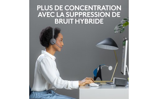 Micro-casque sans fil Logitech Zone Wireless 2 UC Stéréo, Graphite