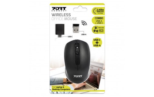 Souris sans fil PORT Designs 900508 - Noire
