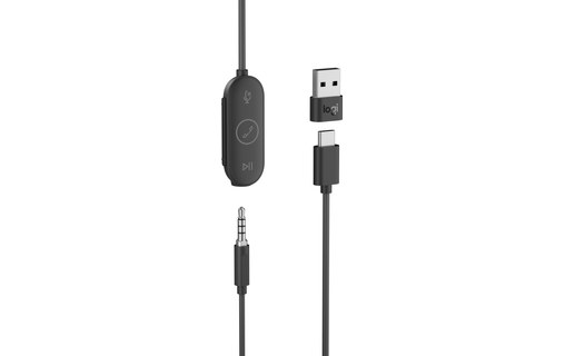 Écouteurs Logitech Zone Wired Earbuds UC, Graphite - USB-C