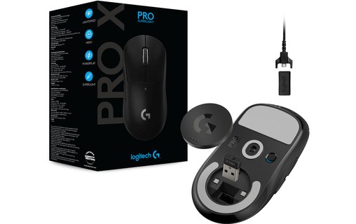 Souris Gaming sans fil Logitech Pro X Superlight - Noire