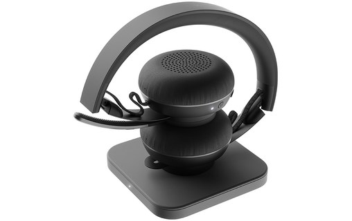 Micro-casque sans fil Logitech Zone Teams Stéréo, Graphite - Bluetooth